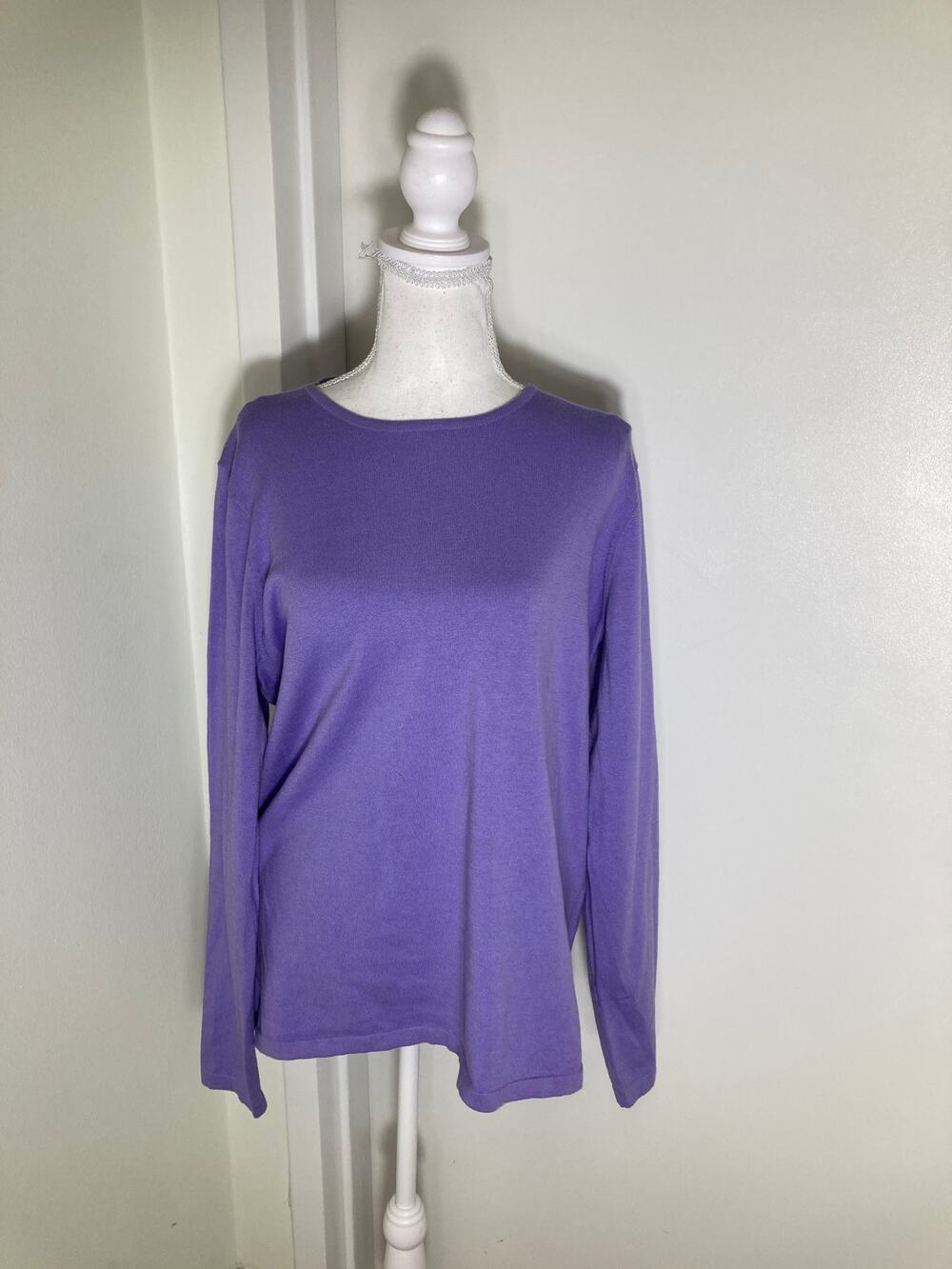 NWT Belford Lavendar Long Sleeve Lightweight Pullover sz XL